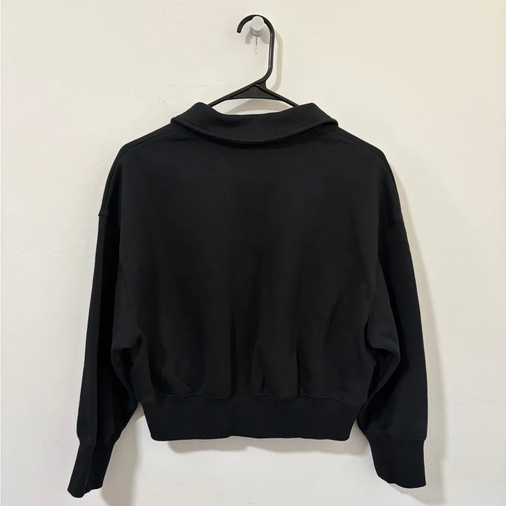 New Nike Phoenix Fleece three quarter Sleeve Crop Polo Sweatshirt - Womens XS - Picture 9 of 10